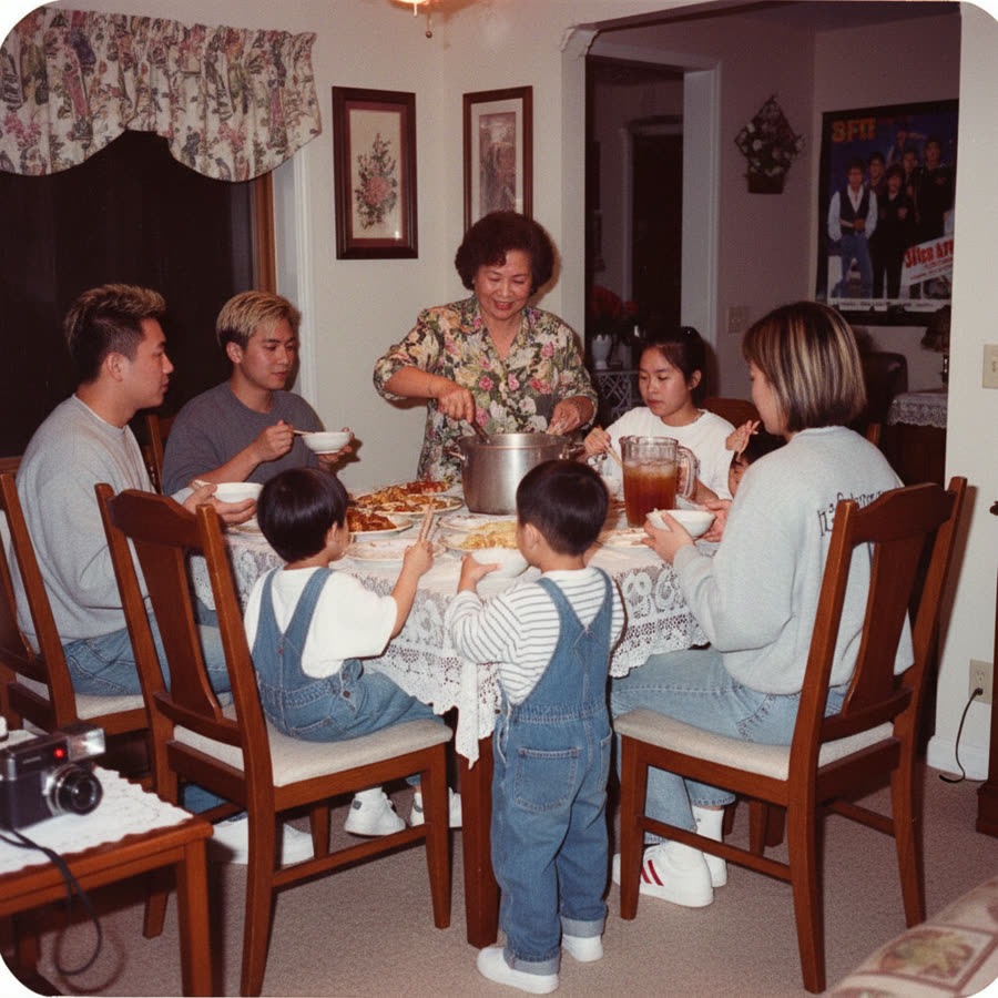 Sunday dinner, 1990s