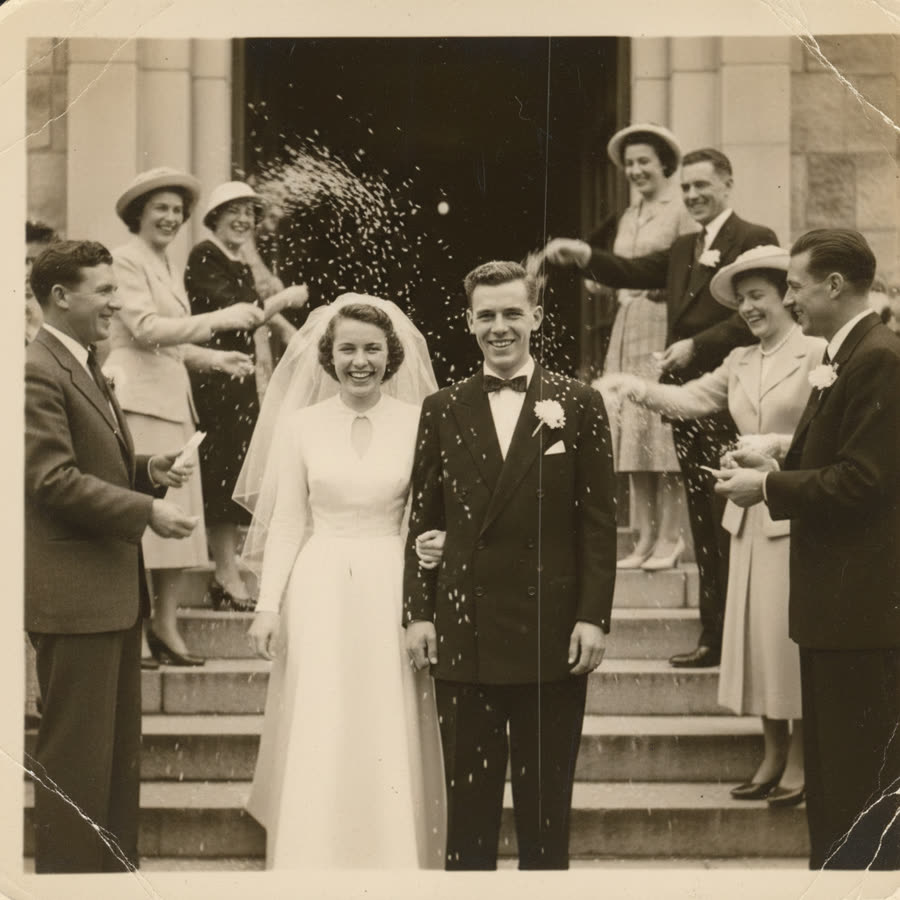 A wedding day, 1948